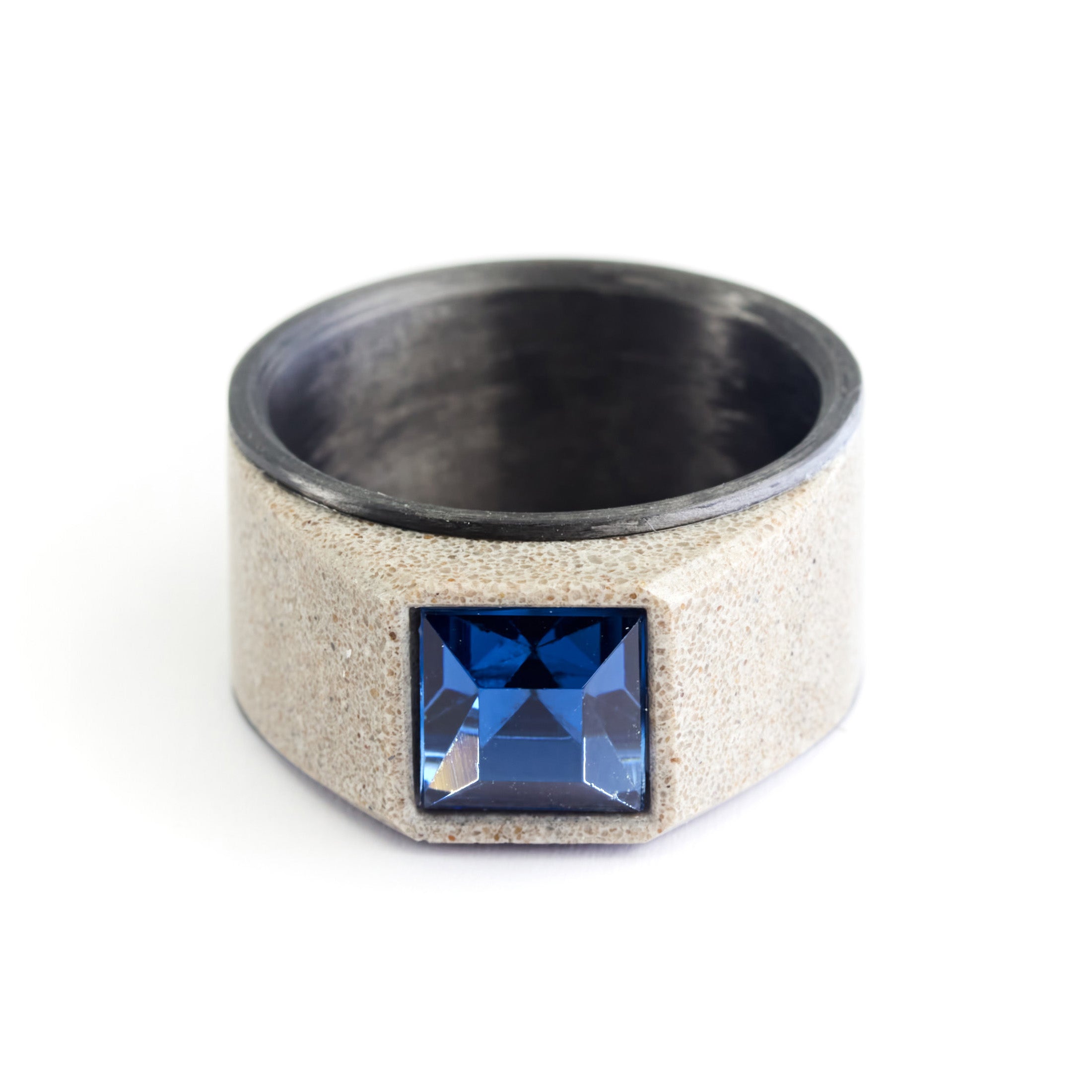 RING VITO BLUE CARBON