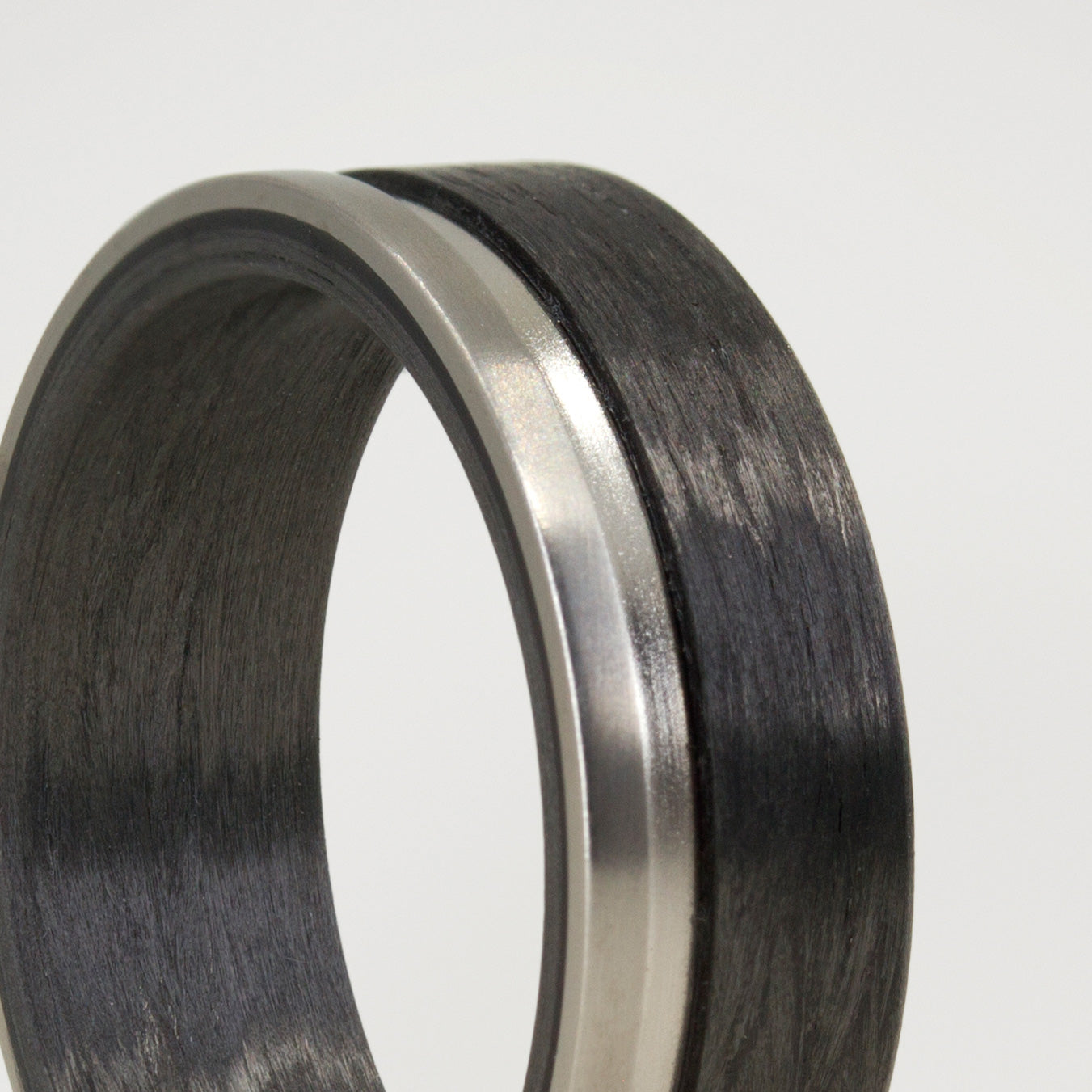 Carbon fiber and Titanium Low Relief combined Ring